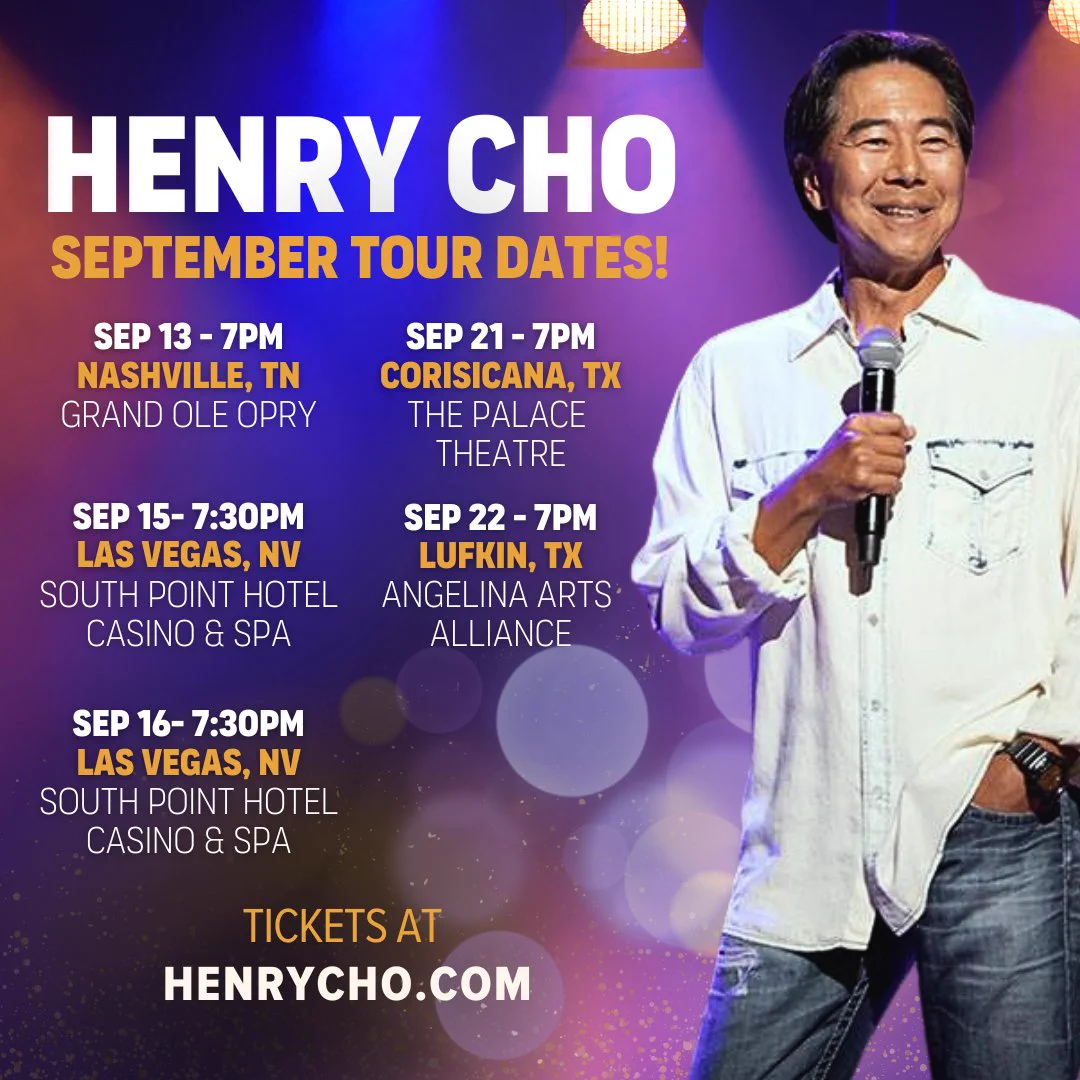 Henry Cho tour poster — 2026–2027